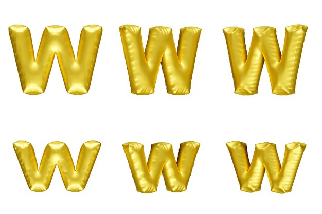 balloon letter 3d rendering