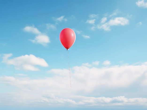 Foto balloon lifting off aspiration e freedom isolati su uno sfondo bianco generati da ai