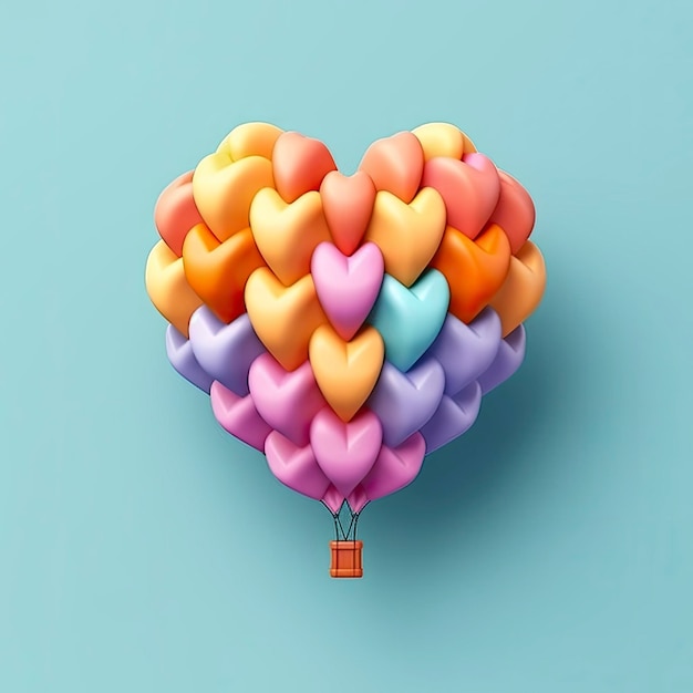 balloon made of hearts