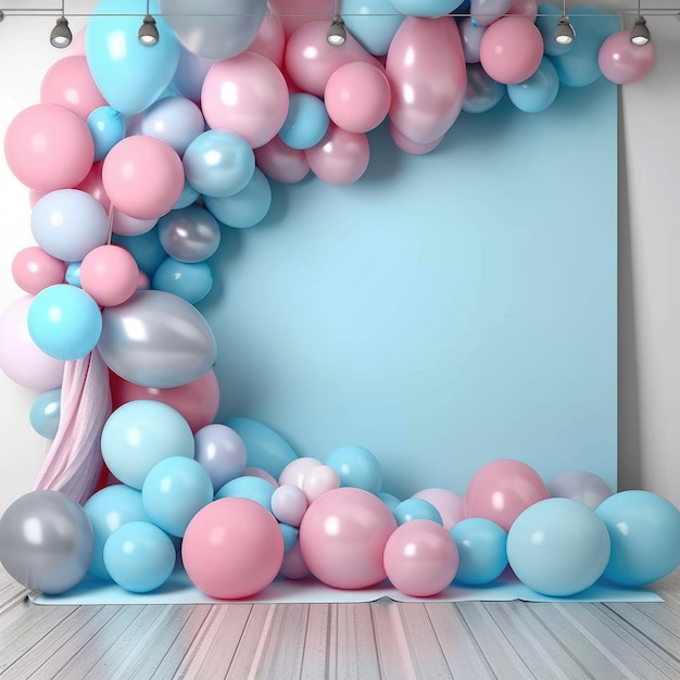 Balloon photo digital background for events and designs