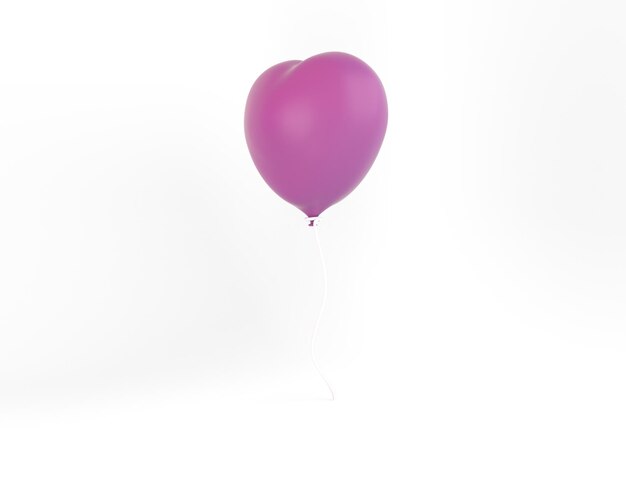 Balloon Right Side Isolated In White Background