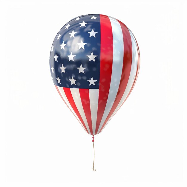 Photo balloon with usa flag theme no background png image