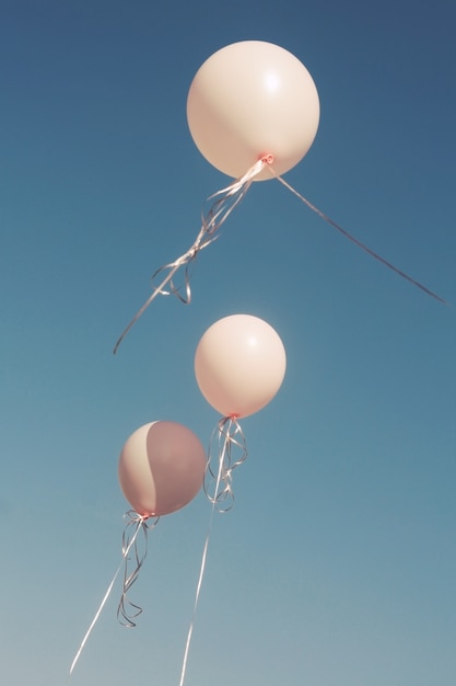 Photo balloons against blue sky