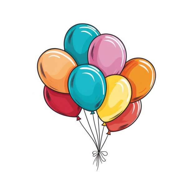 balloons illustration isolated on white background