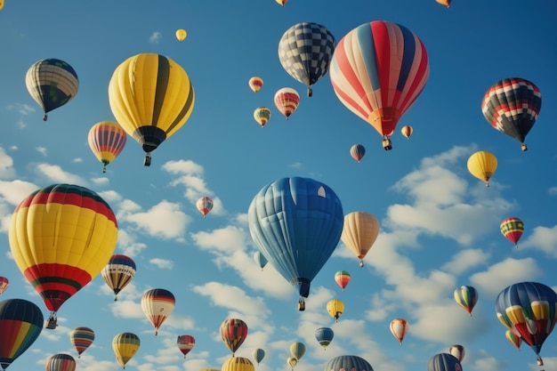 Balloons rising air Generate AI