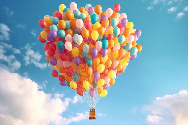 Balloons rising air Generate AI