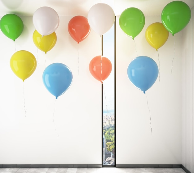 Balloons in room