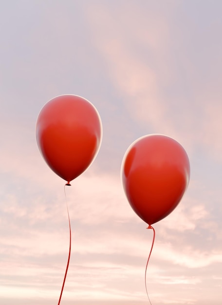 Foto palloncini sullo sfondo del cielo