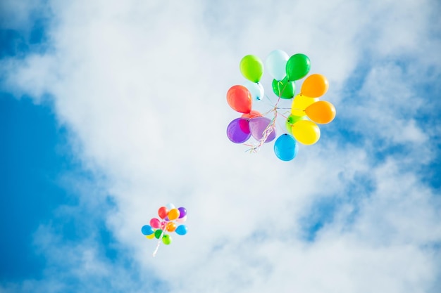 Balloons in the sky