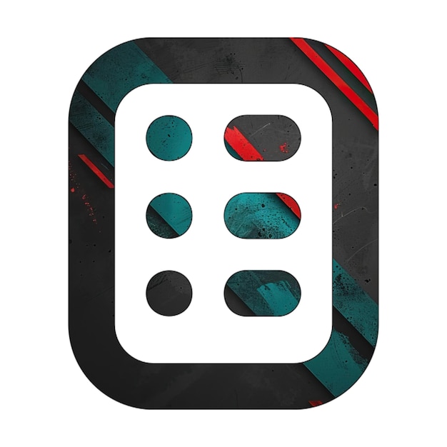 ballot icon diagonal black green red