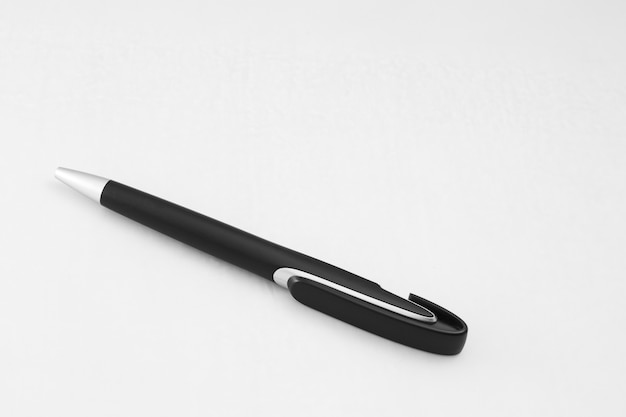 Ballpoint pen on an isolated white background