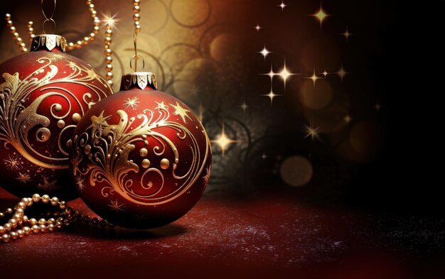 Balls for christmas decoration holiday and festivities concept bokeh background Generative AI