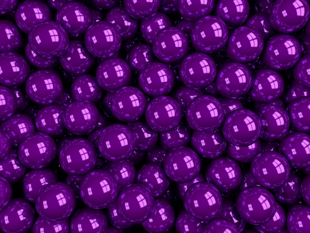 Balls purple glossy