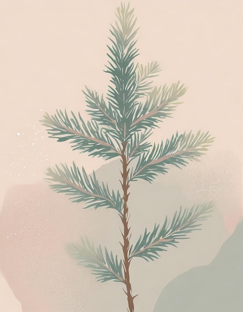 Balsam fir tree illustration