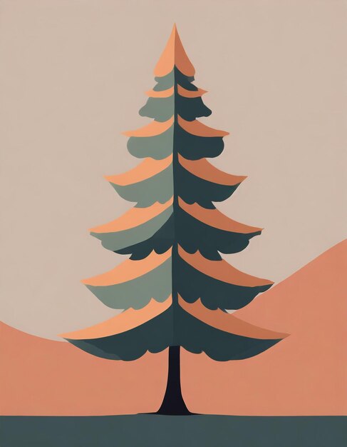 Photo balsam fir tree illustration