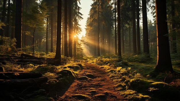 Baltic Beauty Pine Forest in Estonia