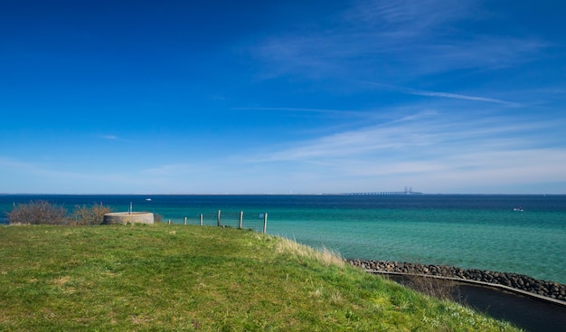 Baltic sea from the top of Dragor fort Denmark