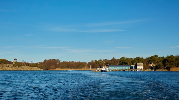 Baltic sea meets rocks in stockholm archipelago