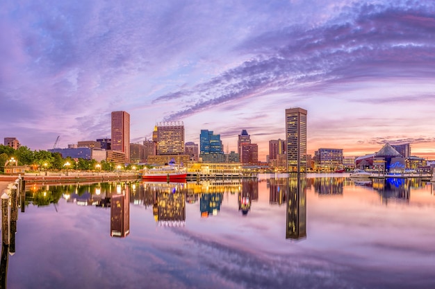 Baltimore maryland usa skyline