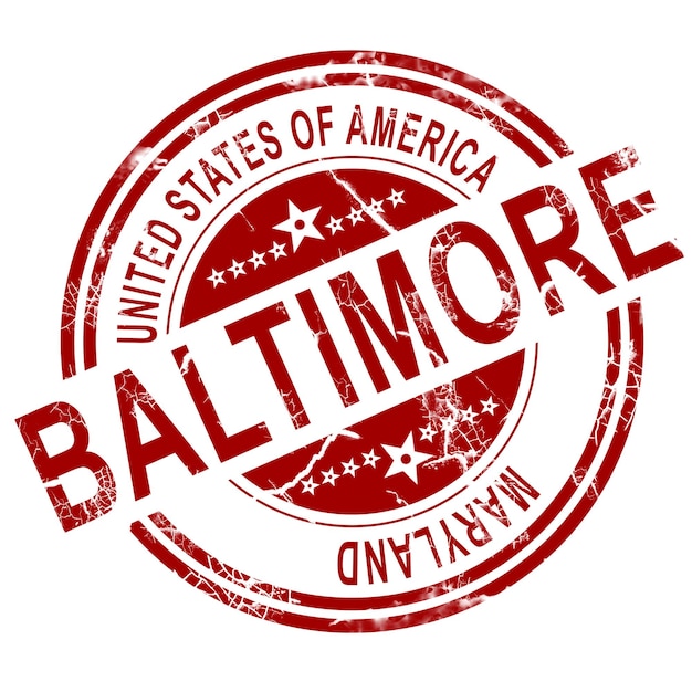 Baltimore stamp with white background