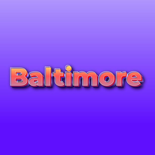 BaltimoreText effect JPG gradient purple background card photo