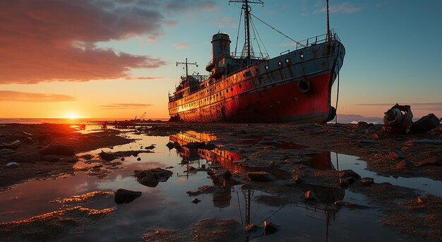 Baltray Ship Wreck sunset