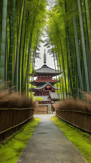 Bamboesbos in Kyoto, Japan