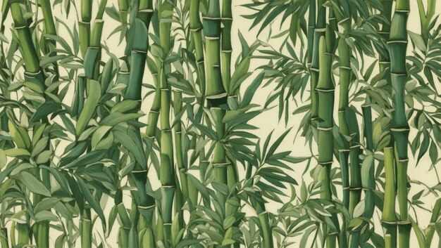 Photo bamboo bliss a seamless bamboo tree pattern infusing designs with tranquility and natural harmony