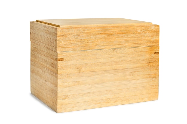 Bamboo box isolated