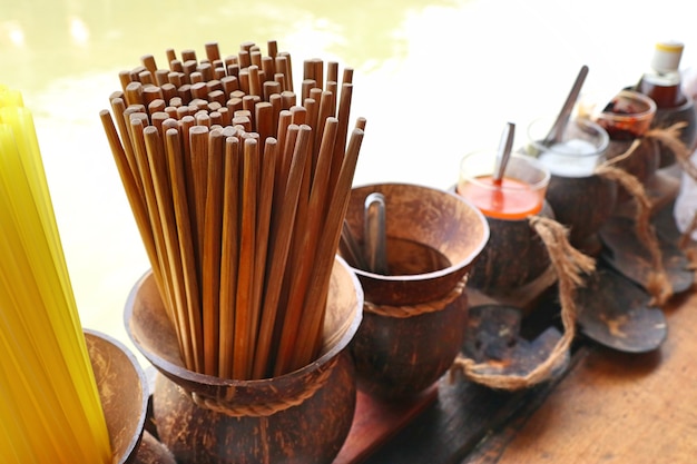 Bamboo chopsticks for noodles