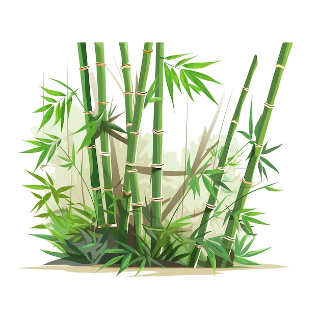 Photo bamboo clip art illustration