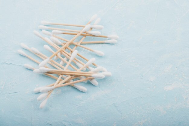 Photo bamboo cotton buds, life without plastic, zero waste