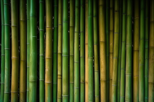 Bamboo fence background generative ai