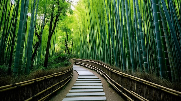 Bamboo Forest with a Sense of Tranquility