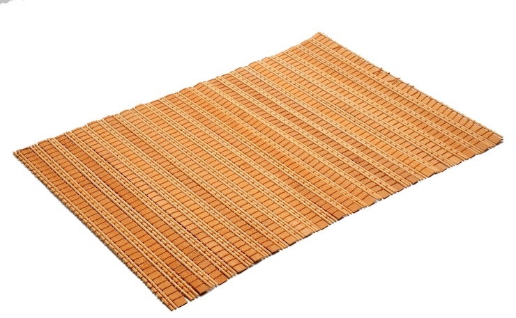 Bamboo mat on an isolated white