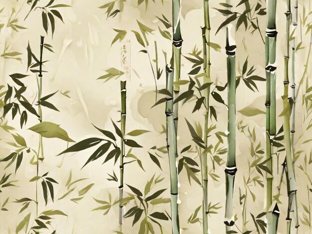 Photo bamboo seamless pattern design