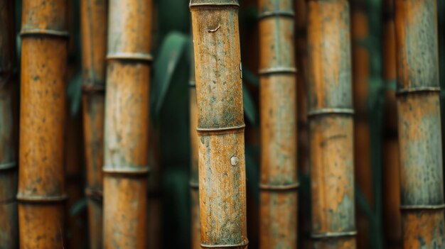 Photo bamboo sticks closeup shot