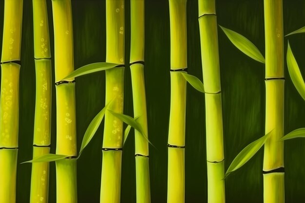 Bamboo texture background for interior or exterior design Neural network AI generated