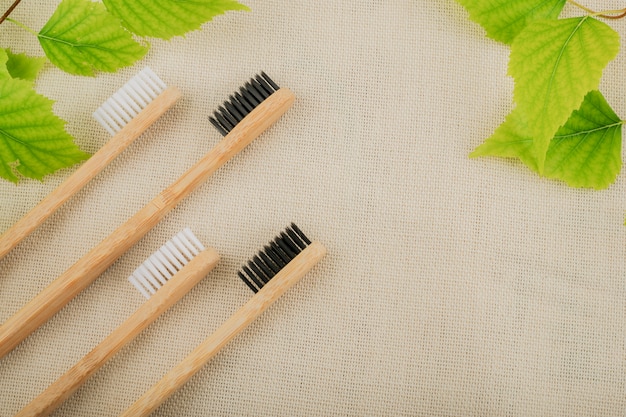 Bamboo toothbrush. Eco-friendly, organic