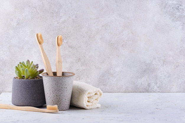 Bamboo toothbrush zero waste care products