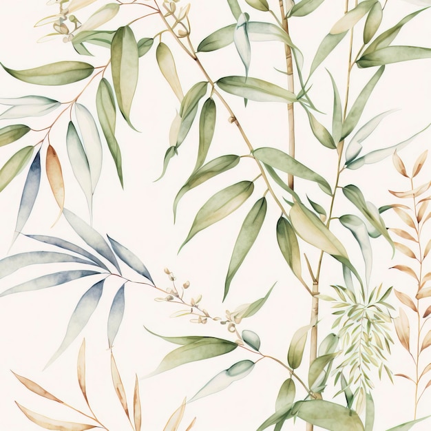 Bamboo tree, bamboo leaves