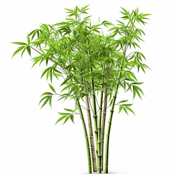 Bamboo tree leaf plant stem and stick 3d bamboo tree Ai Generative