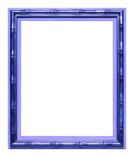 Photo bamboo violet frame isolated on the white background