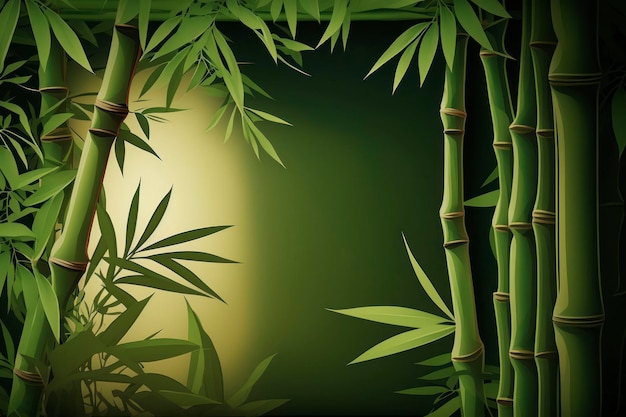 Bamboos background copy space mockup