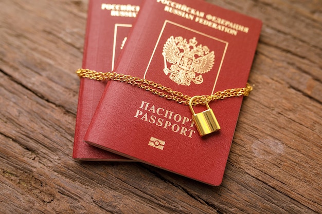 Ban on leaving Russia passports under lock and key