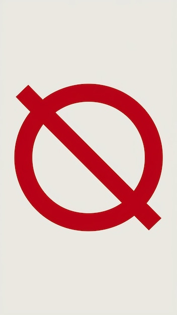 Photo ban sign vector design no icon dont symbol empty red circle crossed out