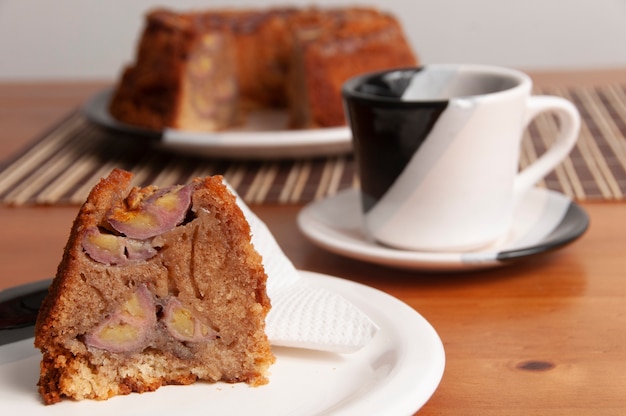 Banaan cake en koffie