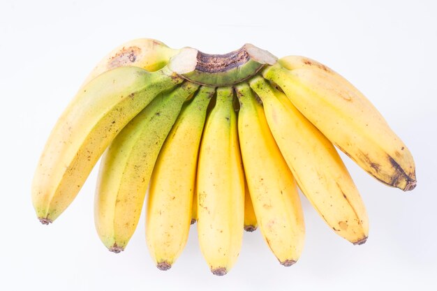 Banaan fruit geïsoleerd op witte achtergrond Musa paradisiaca