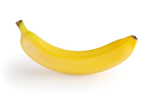 Banaan geïsoleerd op een witte achtergrond met uitknippad