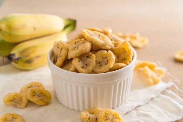 banaan knapperige chips